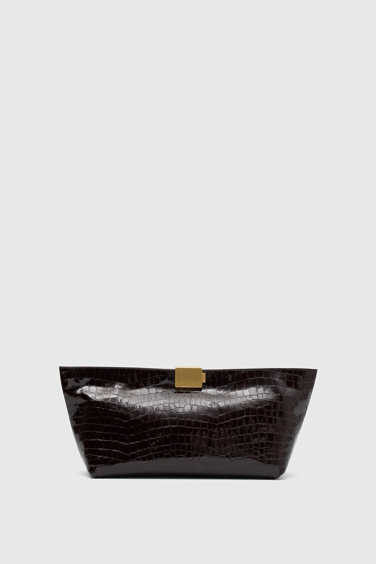 Poppy Croc Leather Clutch in Burgundy - CAMILLA AND MARC® C&M | CAMILLA AND MARC (ANZ)