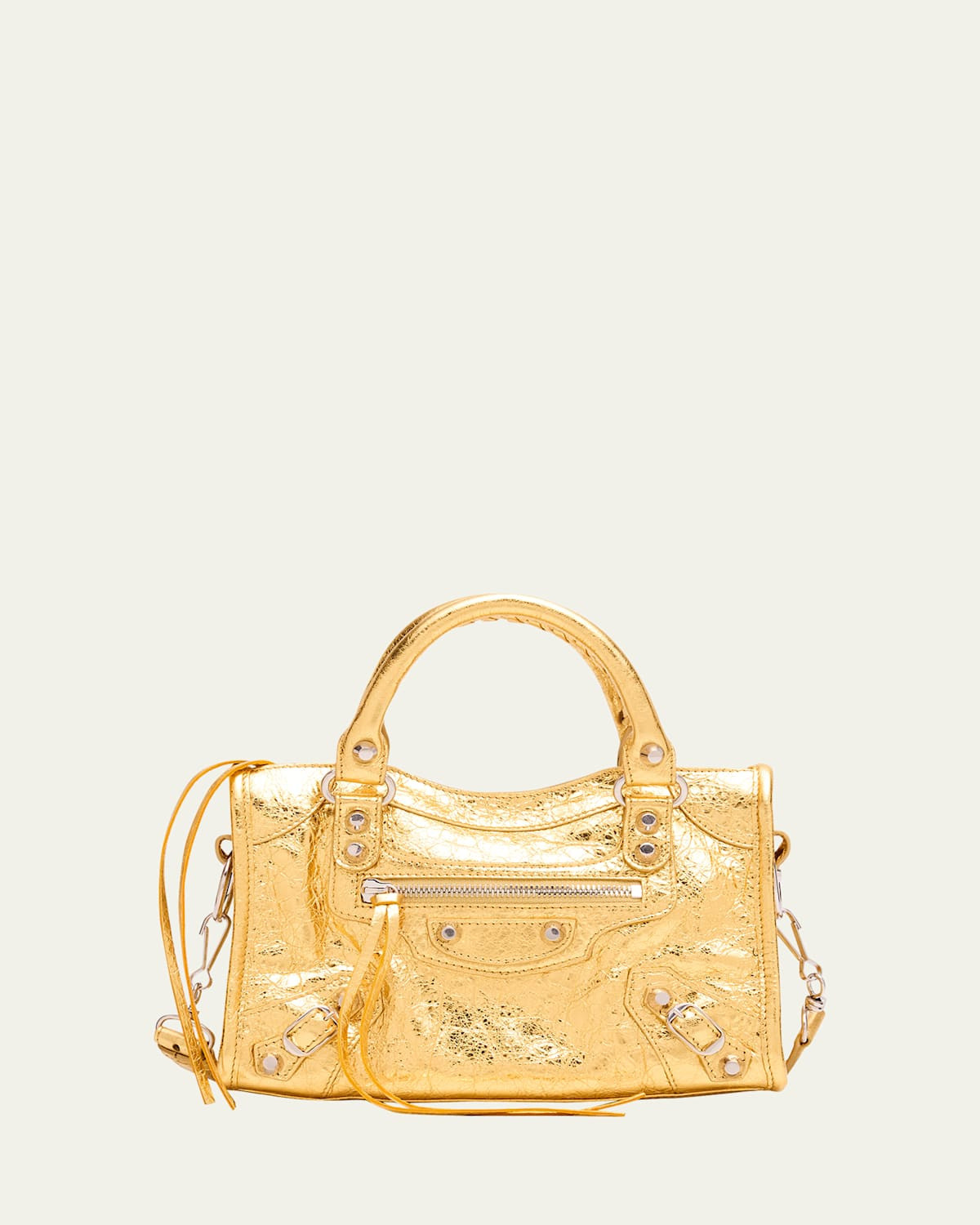 Le City Mini Metallic Leather Top-Handle Bag | Bergdorf Goodman