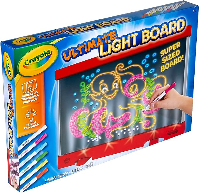 Crayola Ultimate Light Board (Red), Kids Light-Up Tracing Pad with Washable Markers, Kids Toys & ... | Amazon (US)