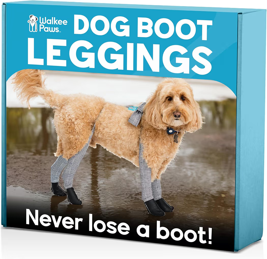 100% Waterproof Dog Boots Connected to Leggings so They Stay on. Easy-On Paw Protectors with an A... | Amazon (US)