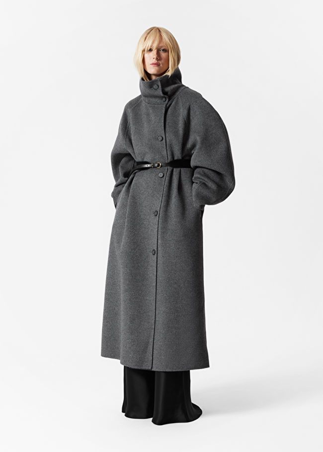 Wool-Blend Funnel-Collar Coat | & Other Stories US