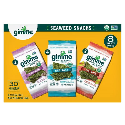 Gimme Variety Pack Roasted Seaweed Snacks - 1.41oz/8ct | Target