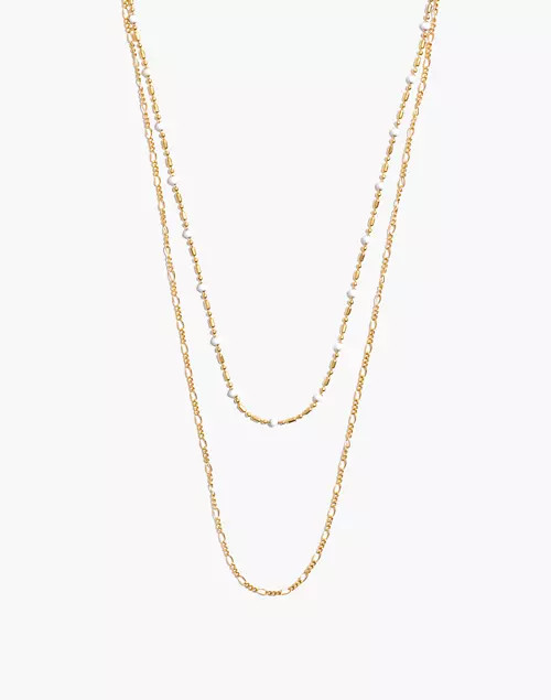 Enamel Bead Chain Necklace Set | Madewell