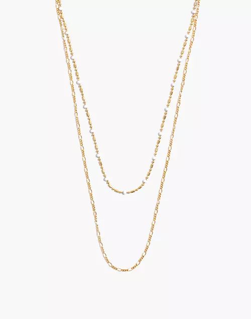Enamel Bead Chain Necklace Set | Madewell