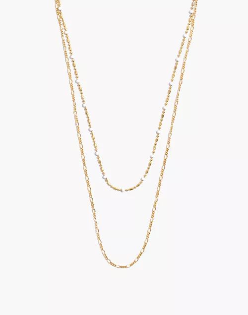 Enamel Bead Chain Necklace Set | Madewell