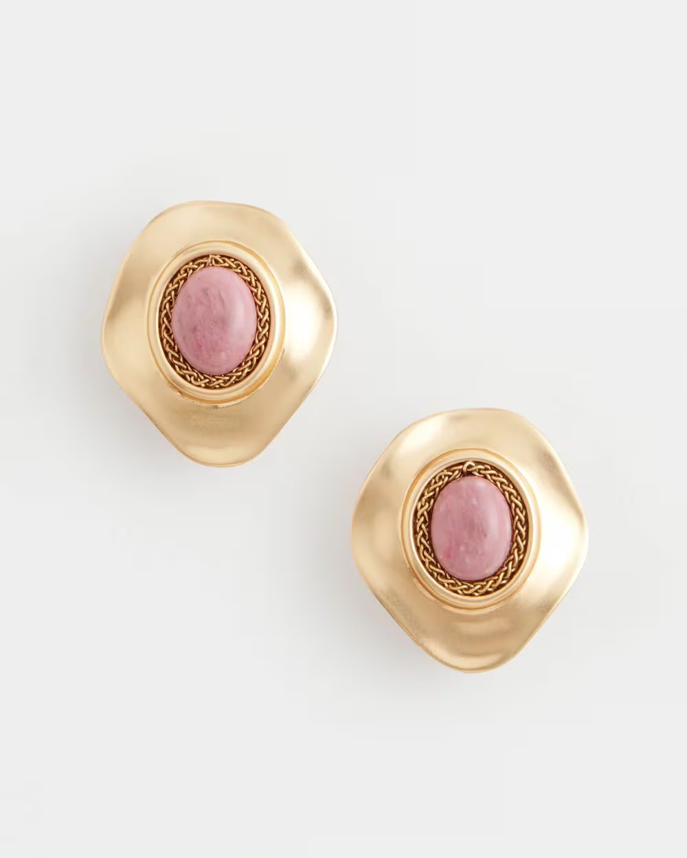 Golden Rhodonite Stone Clip-On Earrings | Chico's