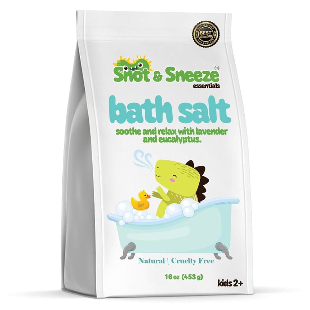 Dead Sea Salt Vapor Bath for Kids, Soothing Vapor Drops Stuffy Nose and Cough Bath, Salt Soak Ess... | Amazon (US)