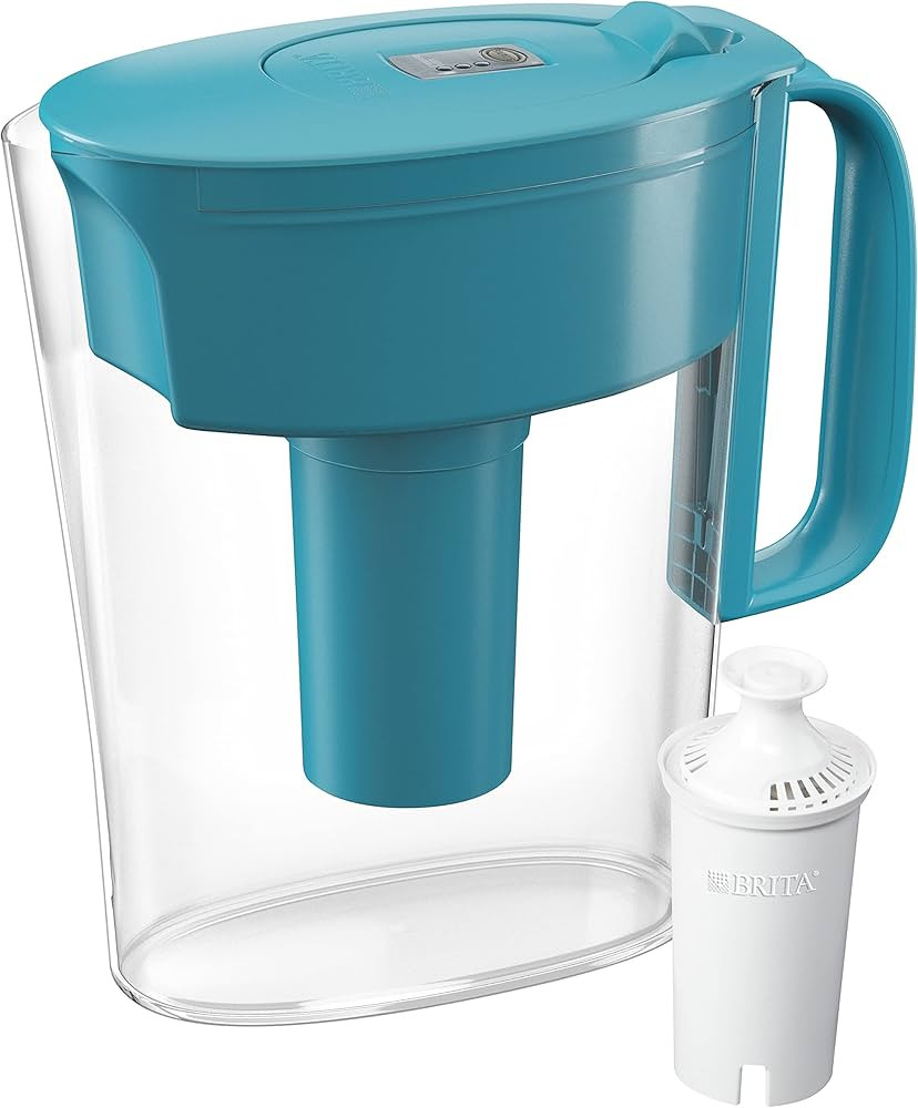 Brita Small 6 Cup Water Filter Pitcher with 1 Standard Filter, BPA Free, Metro, Turquoise | Amazon (US)