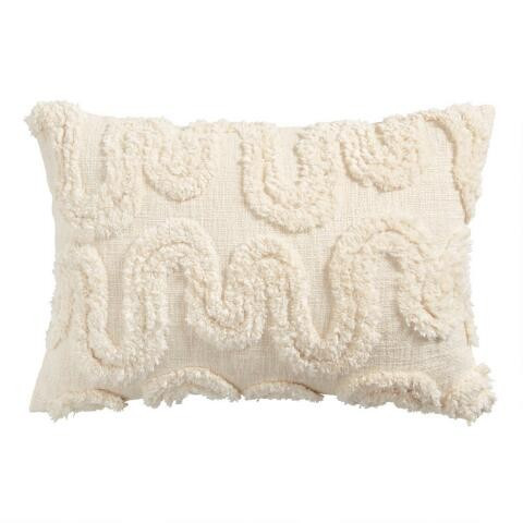 Tufted Wave Lumbar Pillow | World Market