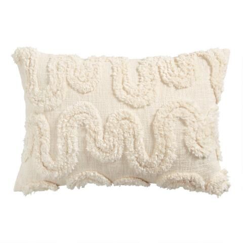 Tufted Wave Lumbar Pillow | World Market