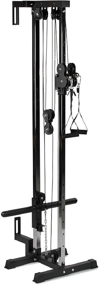Titan Fitness Tall Wall Mounted Pulley Tower, 84.5" Plate Loaded Cable Machine, Rated 350 LB, Uni... | Amazon (US)