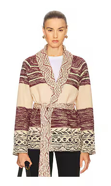 The Great Riding Cardigan in Rusted Red Multi from Revolve.com | Revolve Clothing (Global)