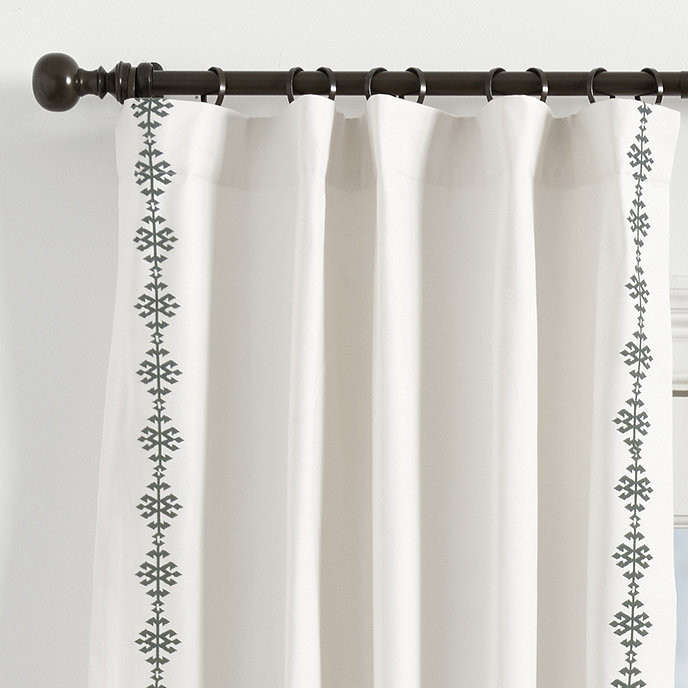 Aria Embroidered Drapery Panel - Select Colors | Ballard Designs, Inc.