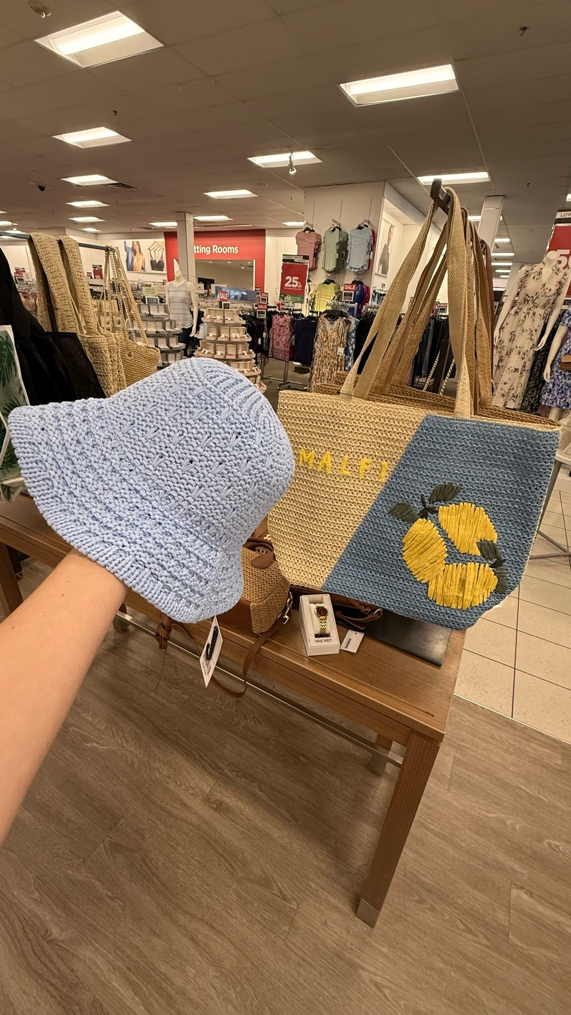 Summer accessories found and I am OBSESSED 😍☀️ This powder blue crochet bucket hat + the lemon raffia tote are giving all the summer vibes and honestly the combo is too cute 🍋✨ The “Amalfi” straw tote in the background?? Also coming home with me lol @Kohl's 
#LTKStyleTip #LTKFindsUnder50 #LTKSeasonal #LTKItBag #SummerAccessories #CrochetBucketHat #RafiaTote #StrawBag #BeachBag #SummerBag #BucketHat #LemonPrint #SummerFinds #AffordableStyle #SummerFashion #ShopTheLook #AccessoriesOfTheDay #ToteBag #SummerVibes #BeachStyle