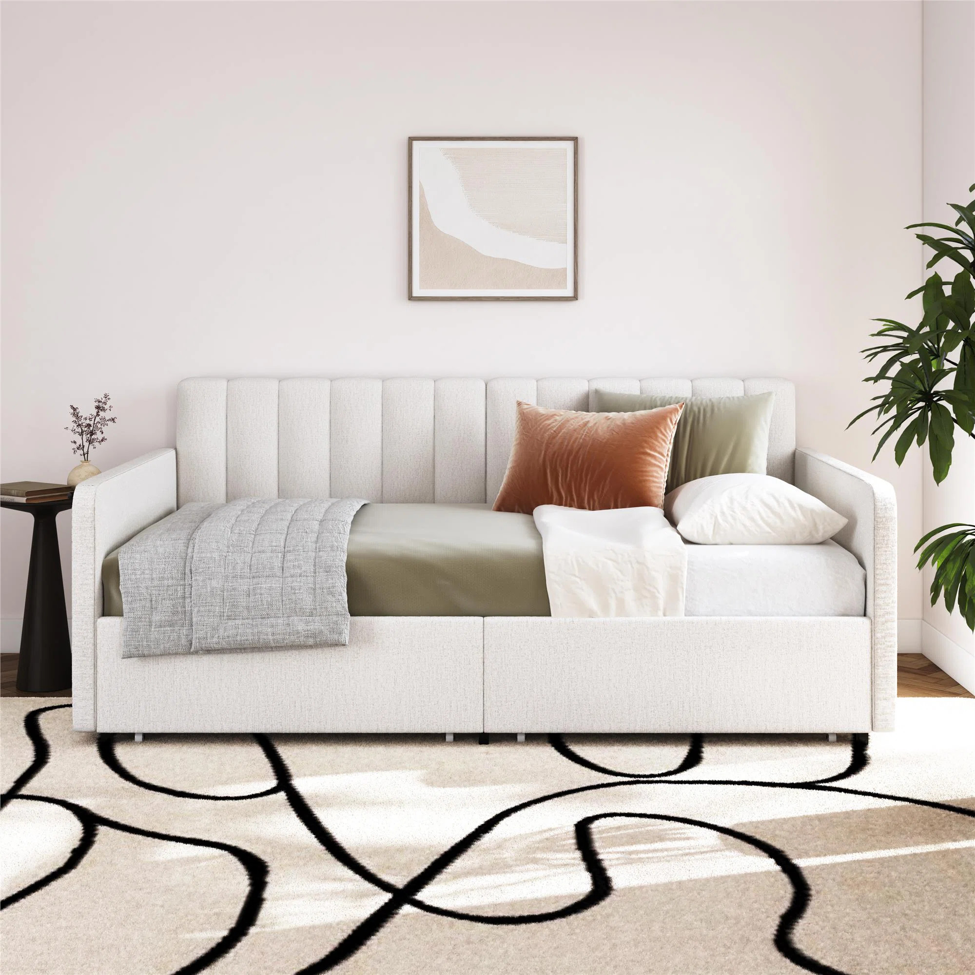 Ebern Designs Keyten Upholstered Daybed with Storage Drawers & Reviews | Wayfair | Wayfair North America