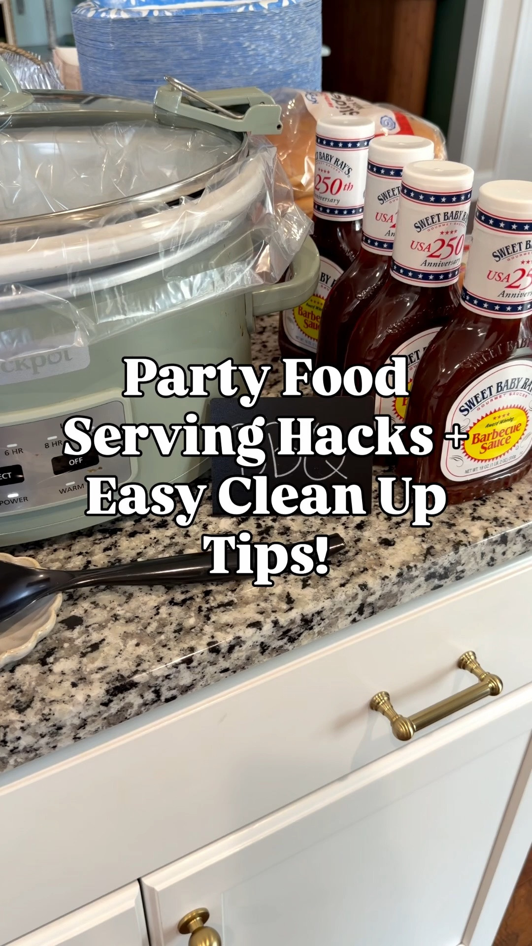 Party hosting & food serving hacks from someone who hosts LARGE parties often!! Think football season too!!
