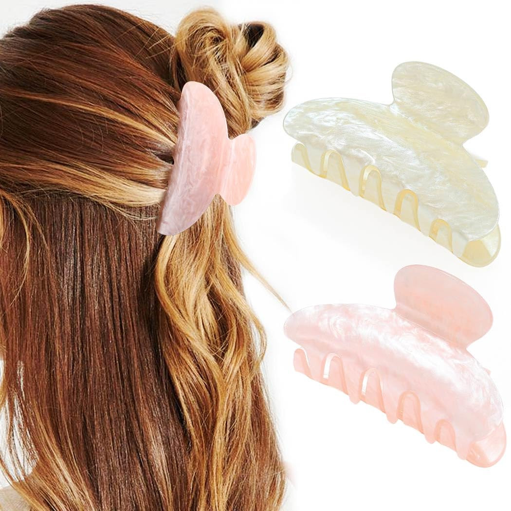 CAKURE Claw Clips Pink Hair Clips Acrylic Hair Claw Clips Hair Accessories for Women and Girls (P... | Amazon (US)
