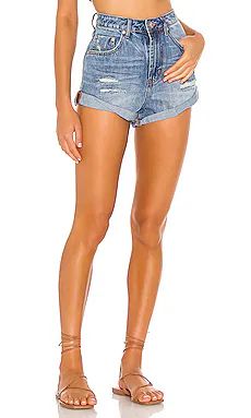 One Teaspoon Bandits High Waist Denim Short in Johnny Blue from Revolve.com | Revolve Clothing (Global)