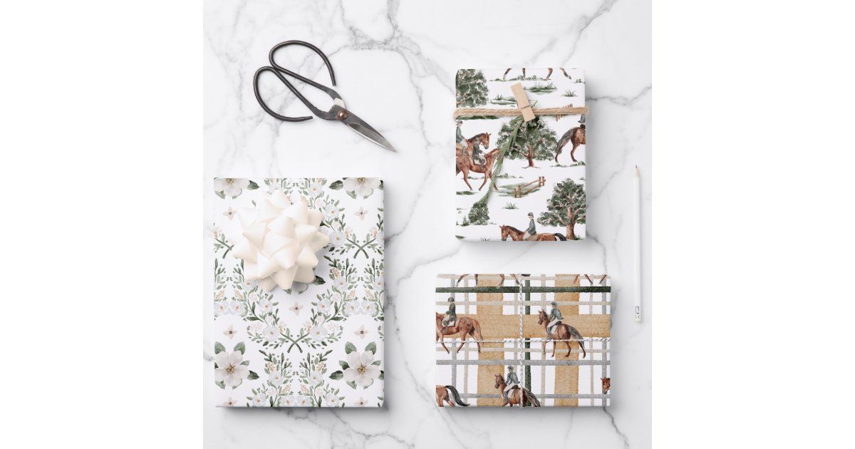 Equestrian Horse Classic Wrapping Paper Sheets | Zazzle