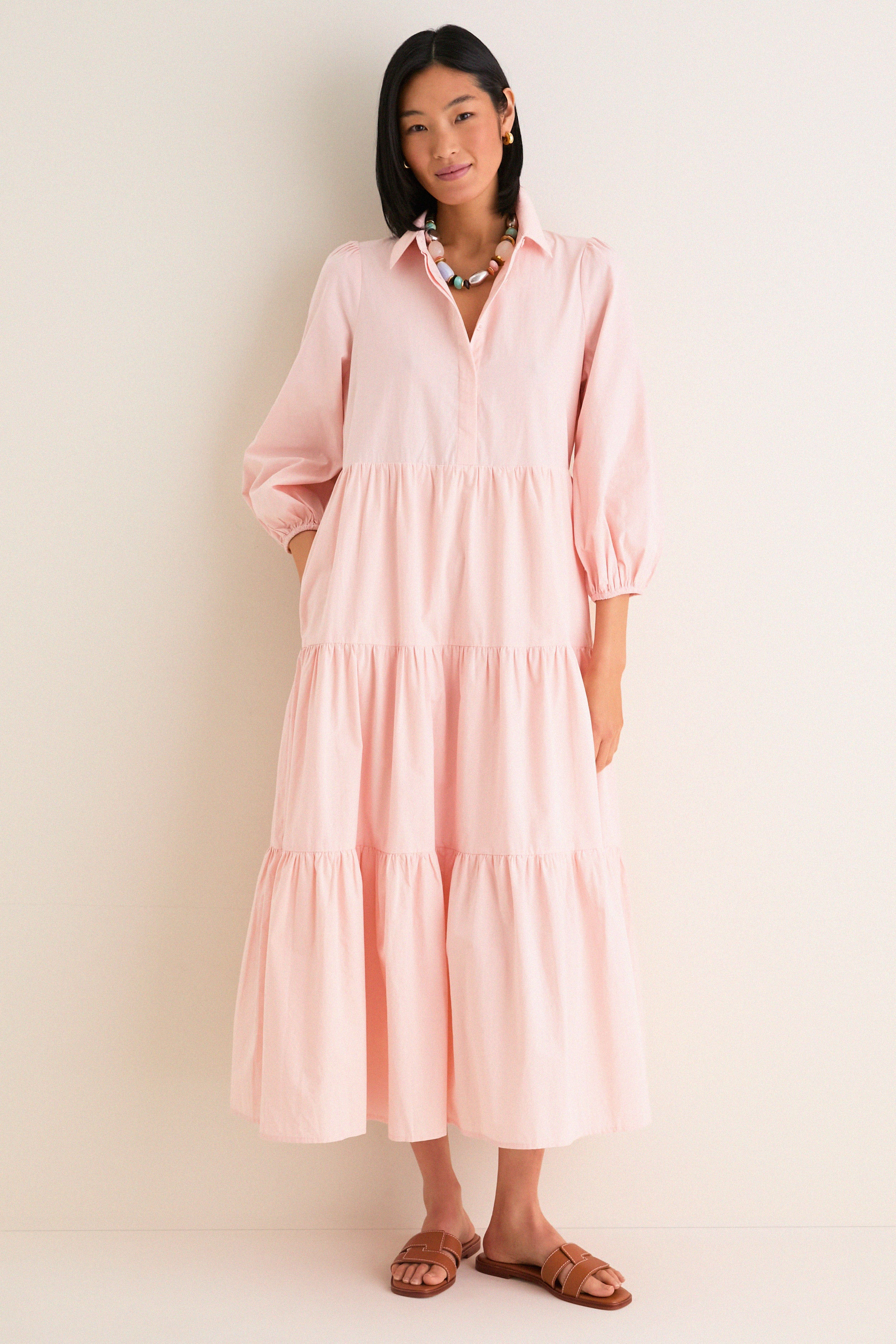 Blush Pink Cotton Mabel Maxi Dress | Tuckernuck (US)