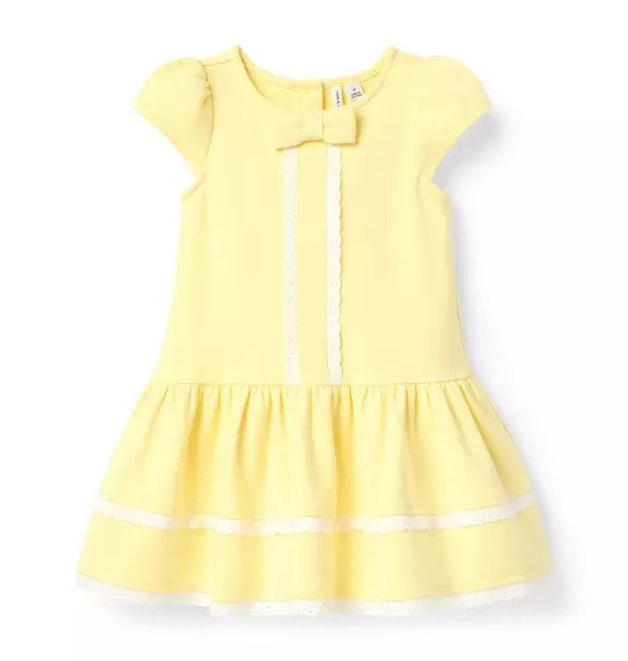 Eyelet Trim Ponte Dress | Janie and Jack