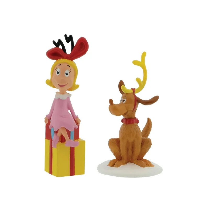 Dr. Seuss' The Grinch, 2 Pack , Cindy Lou Who and Max Christmas Village Figurine Accessories, by ... | Walmart (US)