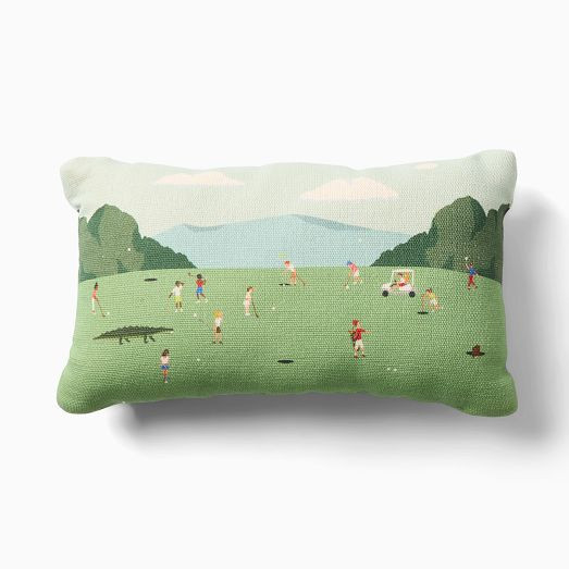 Outdoor Golf Lumbar Pillow | West Elm (US)