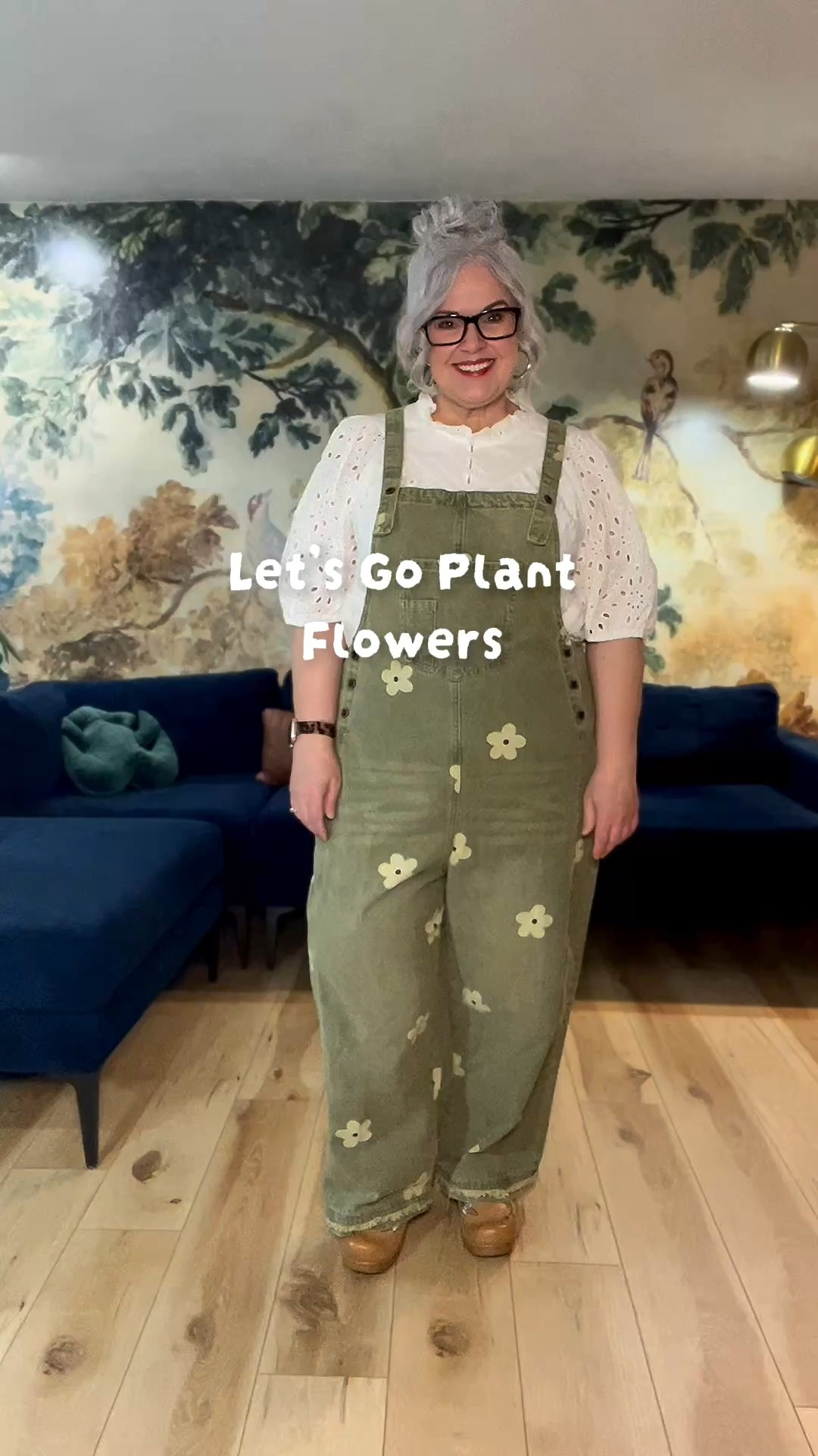 These are quite possibly the sweetest overalls ever 🌸
Size 16 Wearing XXL #over50fashion #OOTD #over50style #dopaminedressing #over50club  

#LTKootd #LTKOver40 #LTKMidsize