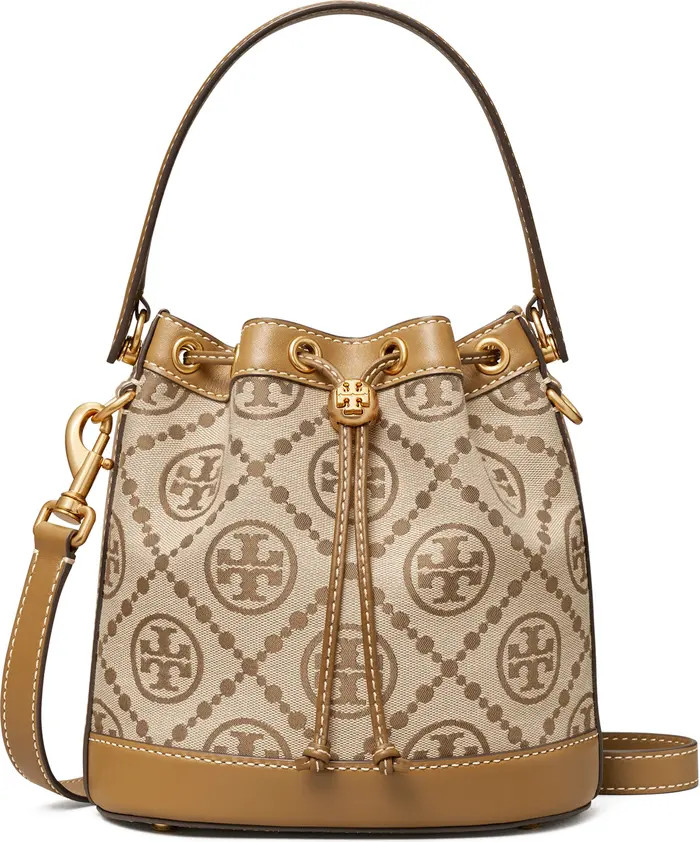 T Monogram Jacquard Bucket Bag | Nordstrom
