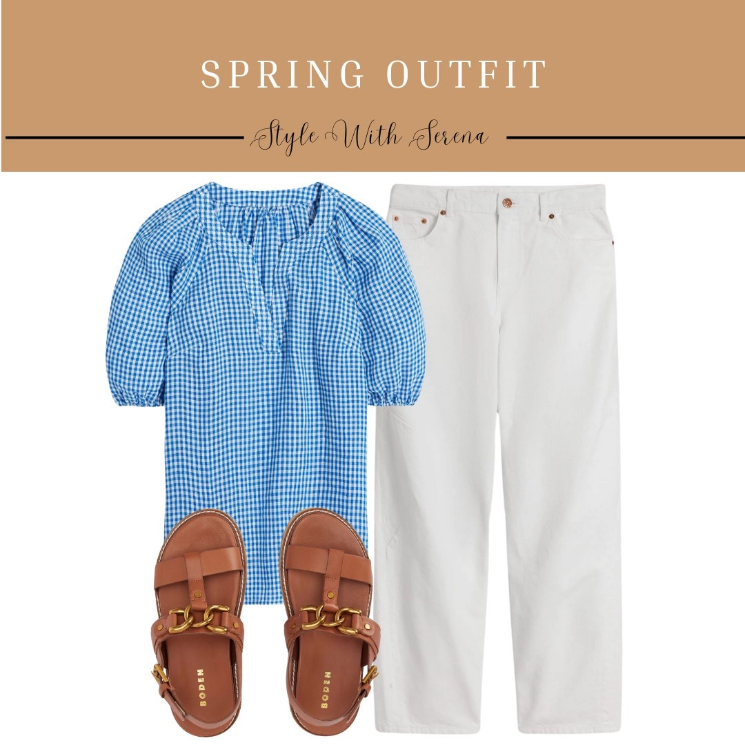 Spring outfit, spring fashion, white jeans, white denim, spring blouse, sandals 

#LTKFindsUnder100 #LTKStyleTip #LTKSeasonal