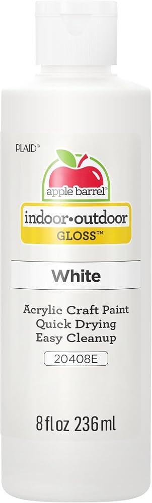 Apple Barrel Gloss Acrylic Paint in Assorted Colors (8 oz), 20408 Gloss White | Amazon (US)