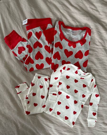 Our Valentine’s Day pajamas ❤️ love them together! I did a medium in both the top and bottoms, and grabbed Oliver the 2T! 

Valentines pajamas, mama and me, heart pajamas, pajama set ❤️ 

#LTKfamily #LTKSeasonal