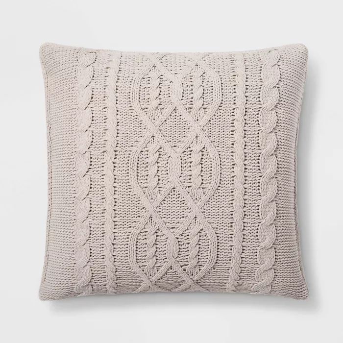 Oversized Cable Knit Chenille Throw Pillow - Threshold&#153; | Target