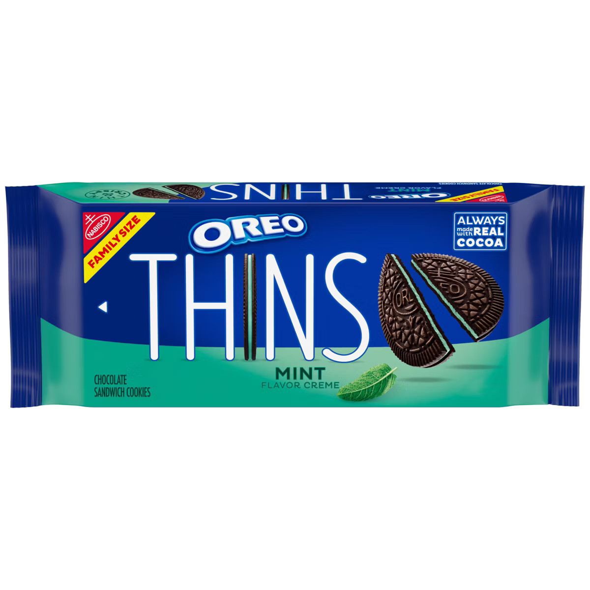 Oreo Thins Mint Cookies Family Size - 11.78oz | Target