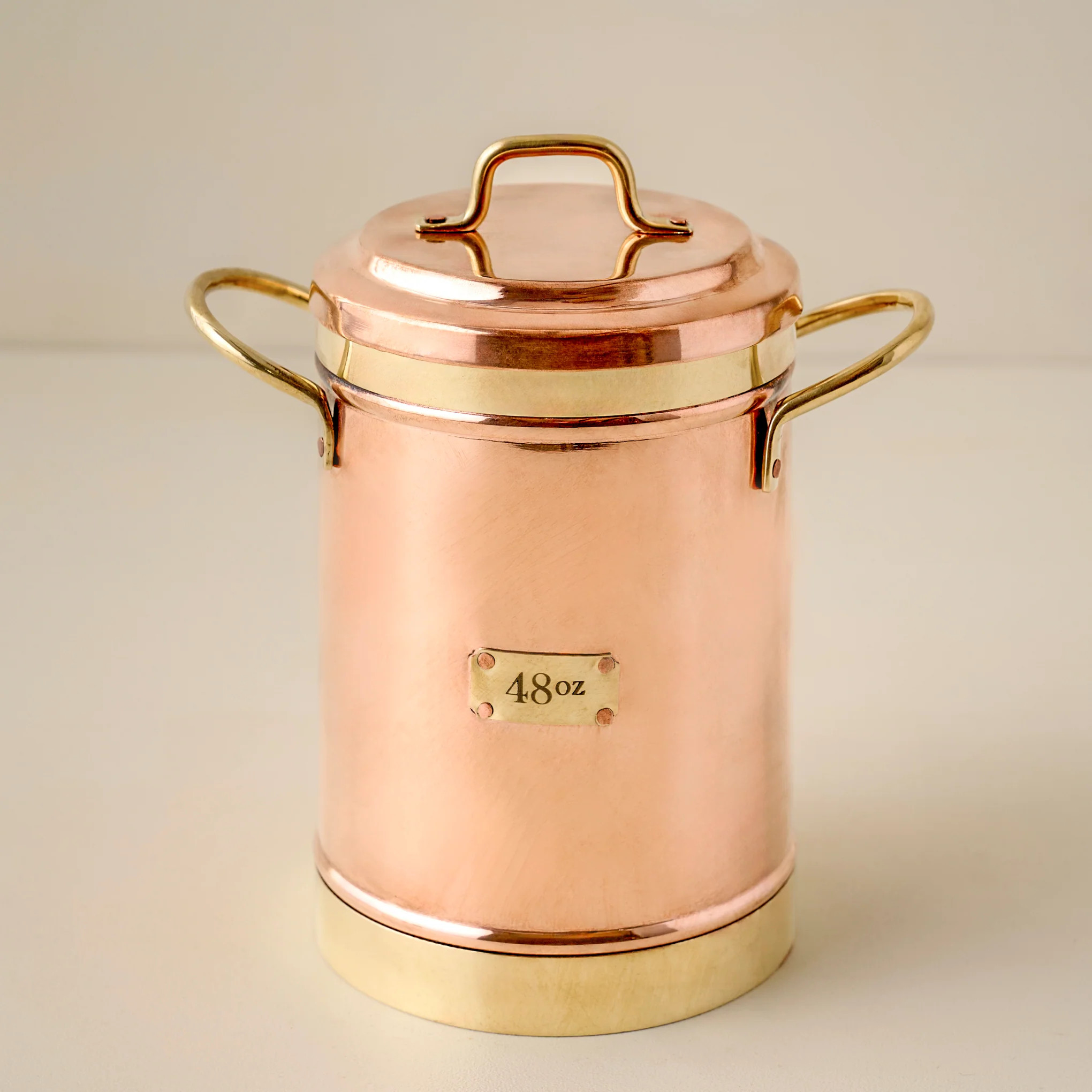 Vintage Inspired Copper + Brass Canister | Magnolia
