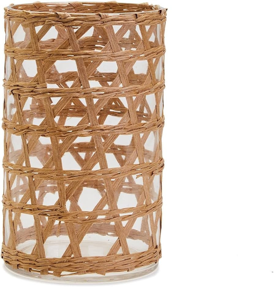 Two's Company Raffia Lattice Cachepot/Vase, 9.75" | Amazon (US)