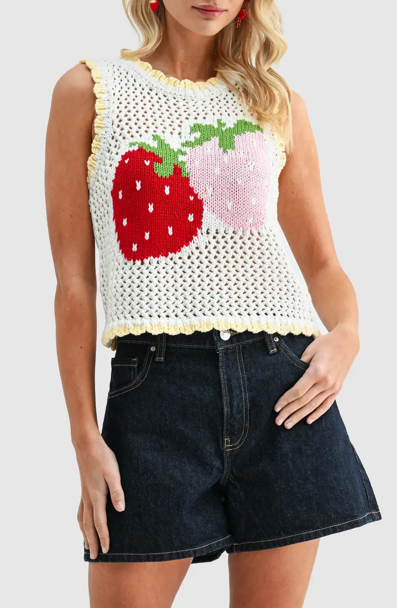 Strawberry Knit Sleeveless Top | Nordstrom