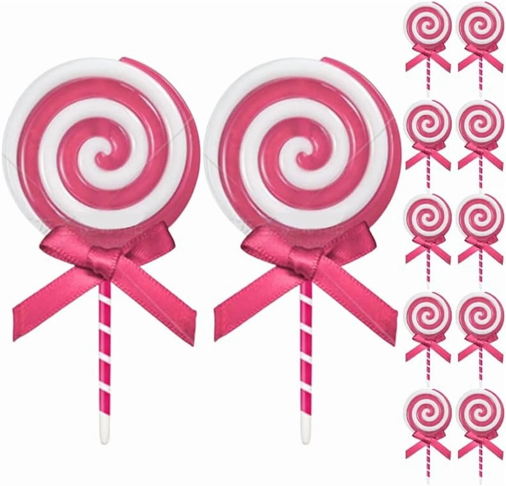 NOGIS 12Pcs Christmas Candy Cane Plastic Candy Decorations Peppermint Ornaments for Christmas Tre... | Walmart (US)