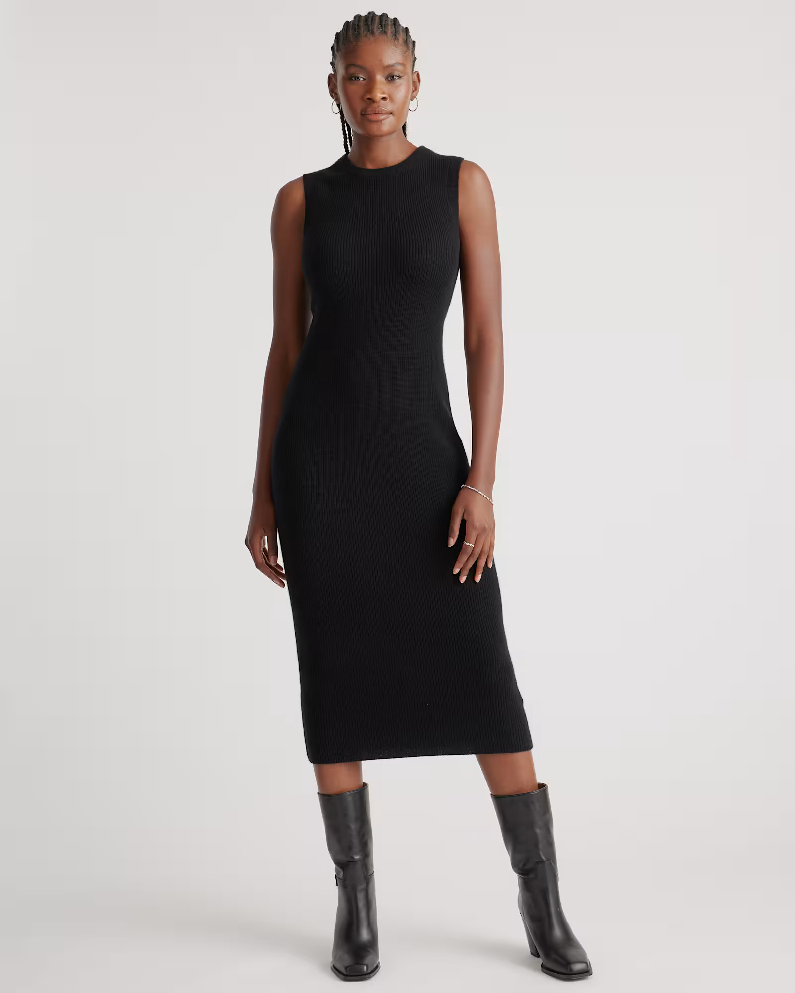 Mongolian Cashmere Sleeveless Midi Sweater Dress | Quince