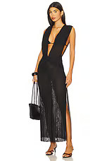Vix Swimwear Cindy Long Cover Up in Black from Revolve.com | Revolve Clothing (Global)