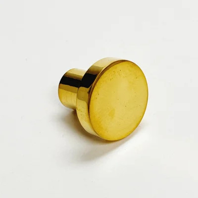 Unlacquered Brass "Lounge" Round Cabinet Knob | Wayfair North America