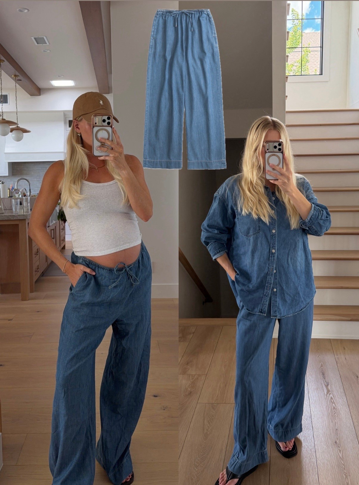 SIZE & COLOR: med in top (normal size - I go up for an oversized look), COLOR: 5yrs kiss n tell.  med in pants (sized up for pregnancy & postpartum), shoes run tts (linked similar). #kathleenpost

Postpartum outfit, casual chic outfit

#LTKootd #LTKmomlife