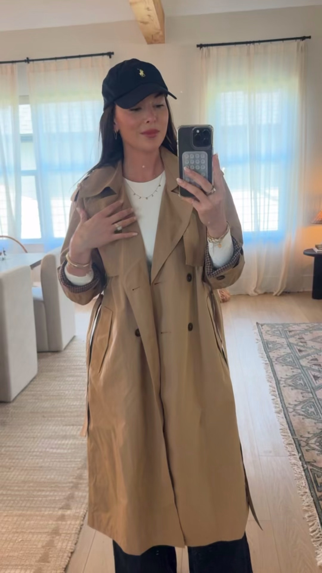 Trench coat weather 😍 wearing one of my favorite layering tops from a&f! Both on sale right now with code “newforyou” in the app! 

#LTKGiftGuide #LTKSaleAlert #LTKHoliday