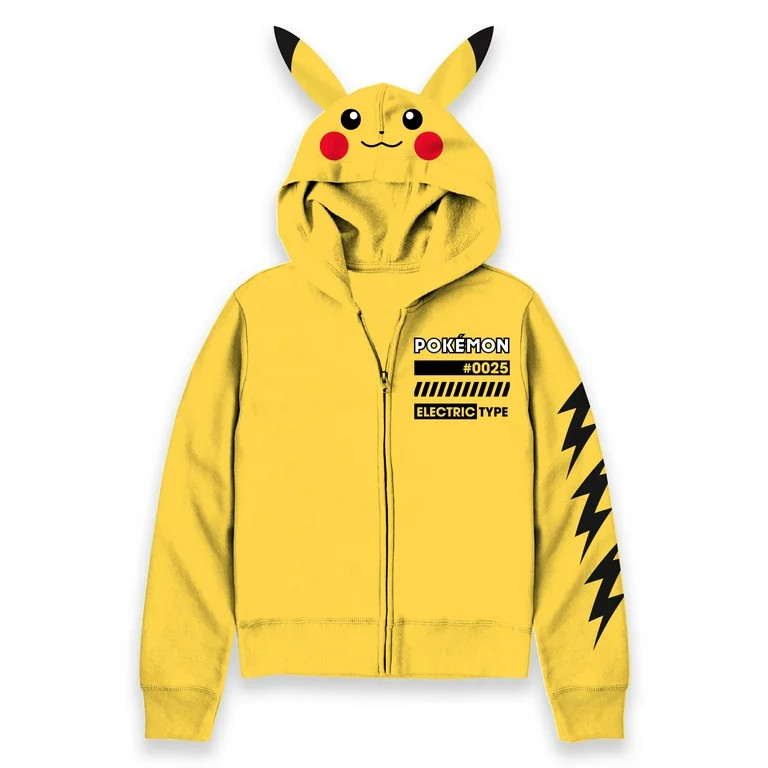 Pokemon All Pika Suit V2 Boys Apparel, Graphic Long Sleeve Hoodie, Sizes 4-18 (Little Boys & Big ... | Walmart (US)