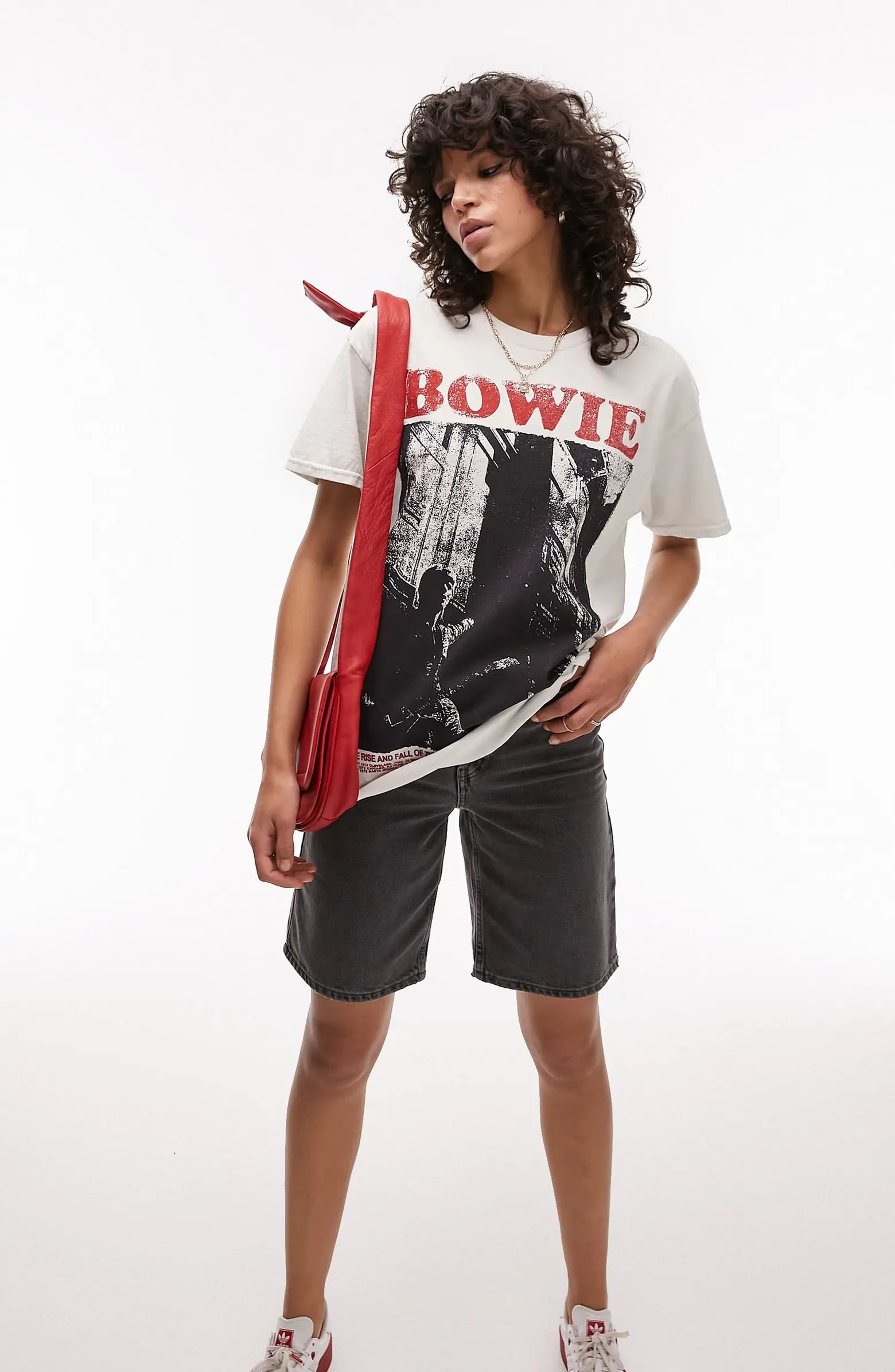 Topshop Bowie Oversize Cotton Graphic T-Shirt | Nordstrom | Nordstrom