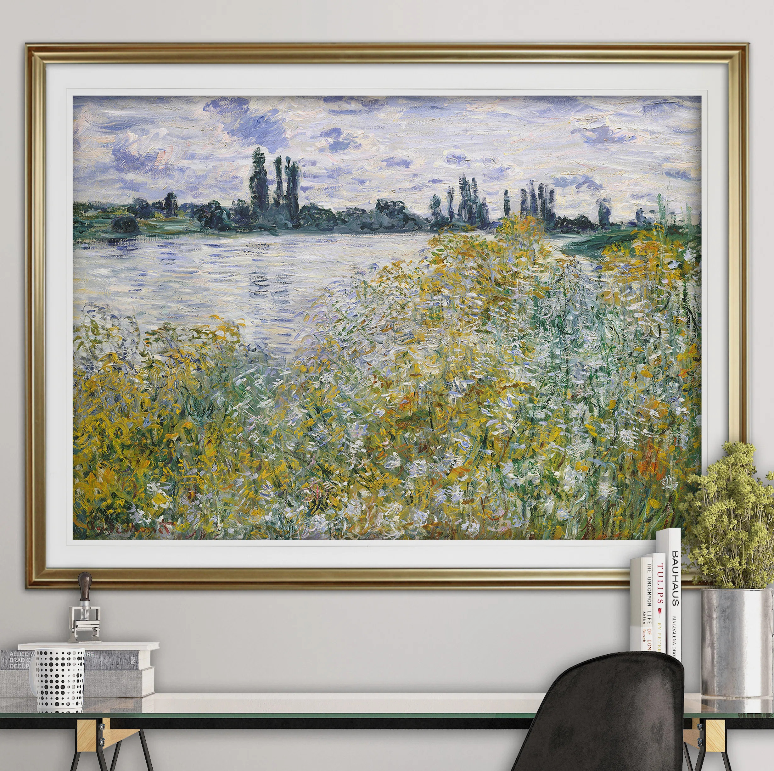 " Flowers On The Banks " by Claude Monet | Wayfair North America