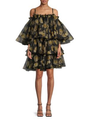 Dolce&Gabbana Tiered Silk Blend Tent Dress on SALE | Saks OFF 5TH | Saks Fifth Avenue OFF 5TH