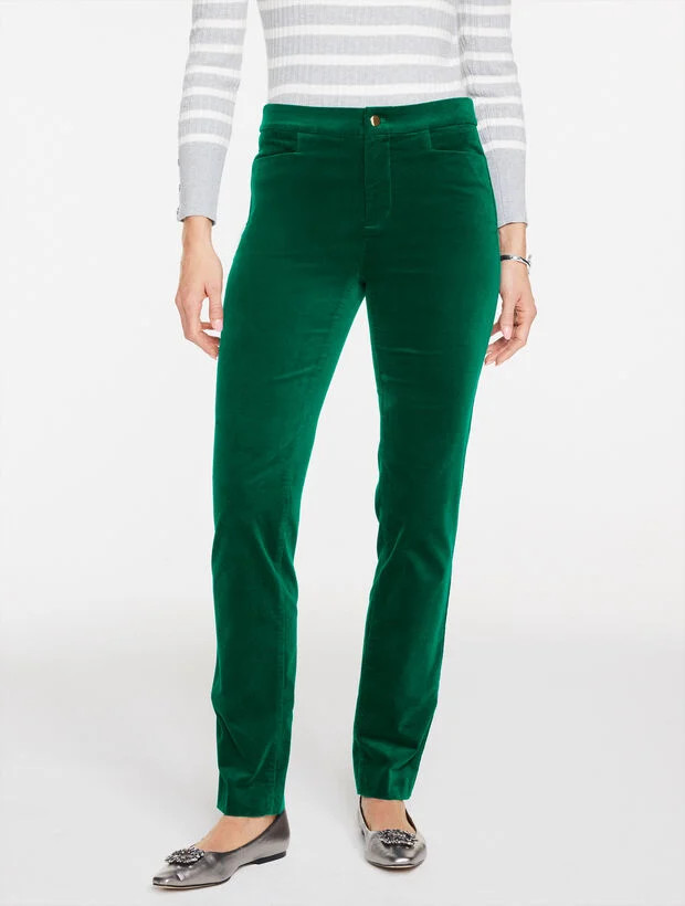 Straight Leg Stretch Velveteen Pants | Talbots