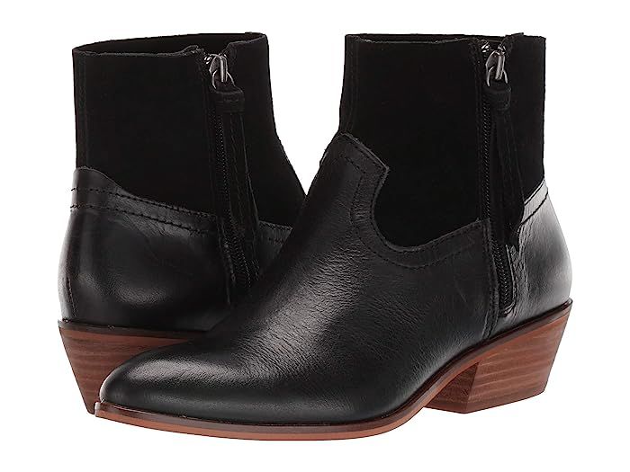 FRYE AND CO. Rubie Zip (Black Smooth Leather/Suede) Women's Boots | Zappos