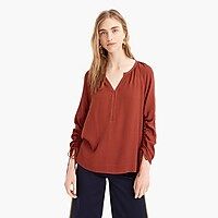 Point Sur drapey open V-neck top | J.Crew US